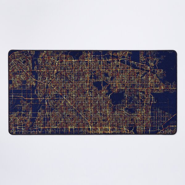 Item preview, Phoenix, Arizona, USA Map - City At Night designed and sold by deMAP.