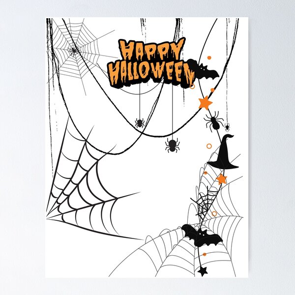 Item preview, Halloween - lots of tangled cobwebs and spiders designed and sold by esao.