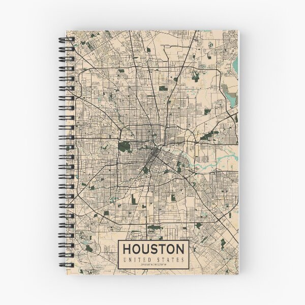 Item preview, Houston City Map of Texas, USA - Vintage designed and sold by deMAP.