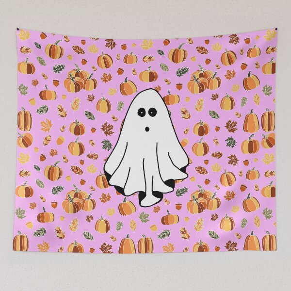 Item preview, Ghost, pumpkins and leafs designed and sold by Ana Gorozpe.