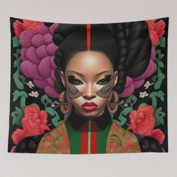 Item preview, High fashion  embroidery print designed and sold by Roxburylane.