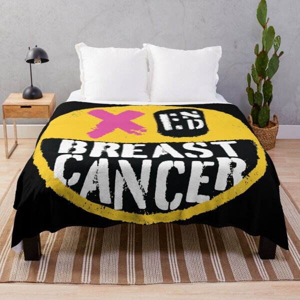 Item preview, Street Art 'END BREAST CANCER' Happy Face Design – Hopeful Graffiti Art for a Cause designed and sold by pelagio.