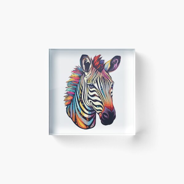 Item preview, Zebra-Inspired Watercolor Vibrant Psychedelic designed and sold by meganohm.