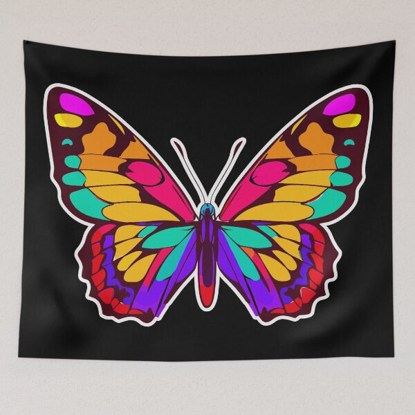 Aperçu de l'œuvre DBDS, série Flutterby, papillon Pop Art créée et vendue par DBDSLifestyle.