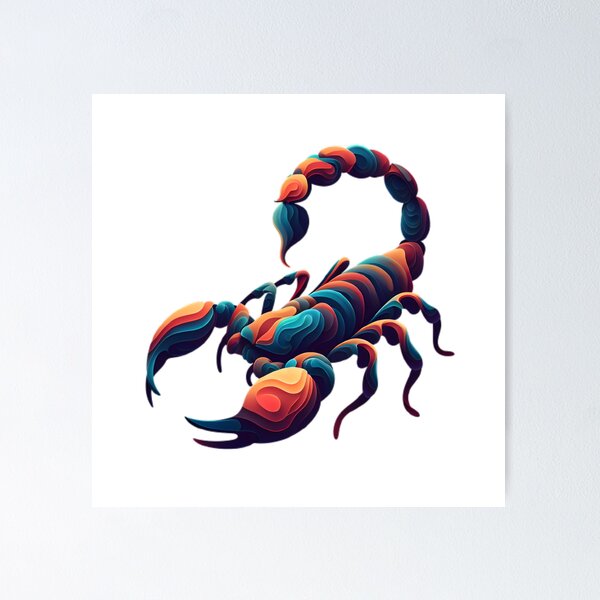 Item preview, Colorful scorpion designed and sold by SamilDesign.