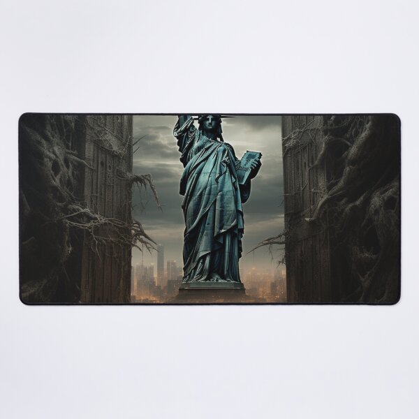 Item preview, statue of liberty through gothic cathedral doors designed and sold by Davidshadowing.