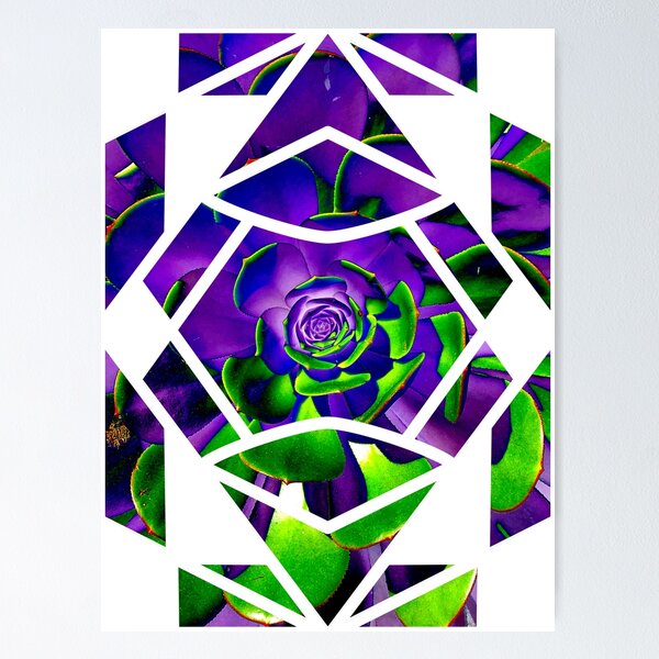 Item preview, Purple geometric succulent designed and sold by MK-Marvin.