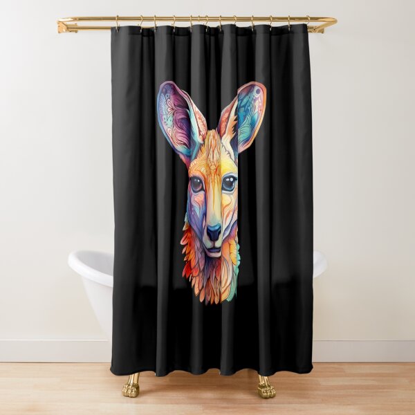 Item preview,  Kangaroo Adventure in Vibrant Hues Psychedelic Watercolor designed and sold by meganohm.
