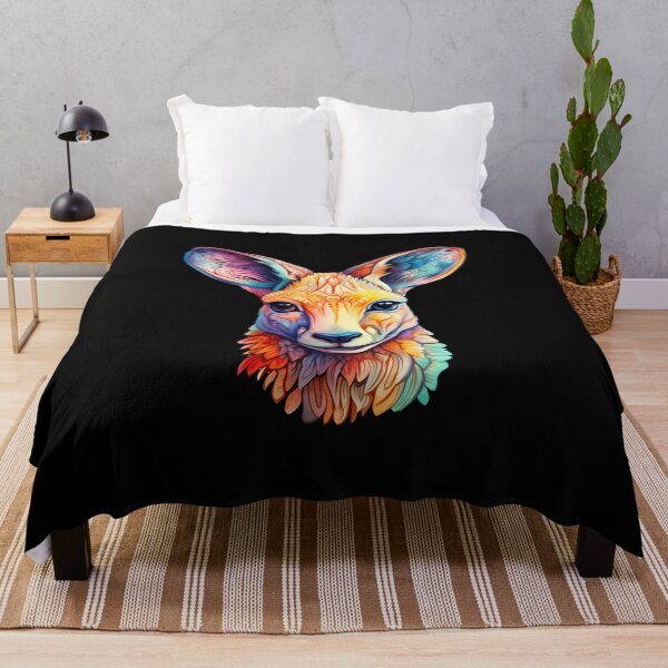 Item preview,  Kangaroo Adventure in Vibrant Hues Psychedelic Watercolor designed and sold by meganohm.