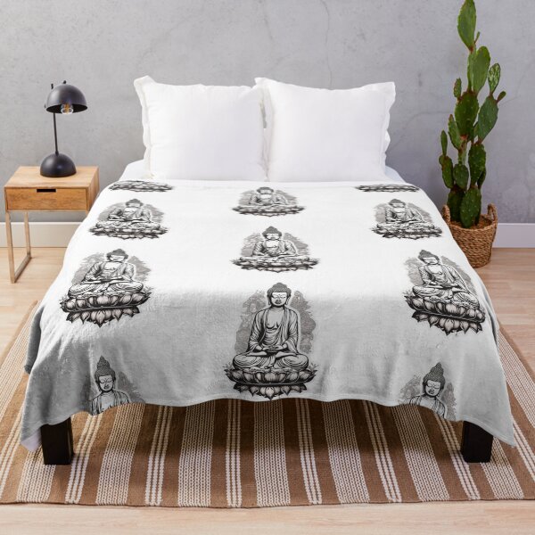 Item preview, Buddha Black White ,  Digital Art For Yoga Lovers , Meditation Sticker For Home designed and sold by MartynGrey.