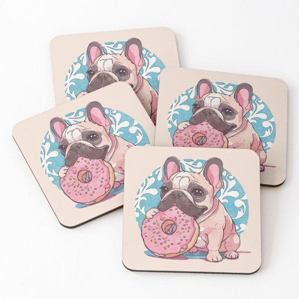 Item preview, Sweet frenchie, French Bulldog and Sweet Donut: Irresistible Cuteness and Treats, french bulldog lovers designed and sold by Collagedream.