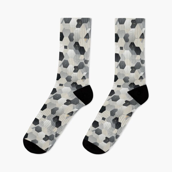 Item preview, Geometrical Pattern - Hexagon Grey  designed and sold by IntristedAI.
