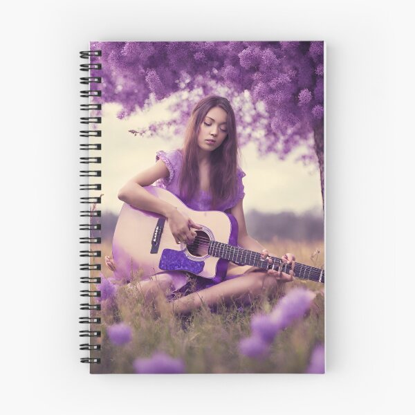Item preview, Sexy girl plays the purple guitar. on the meadow. designed and sold by mariolasworld.