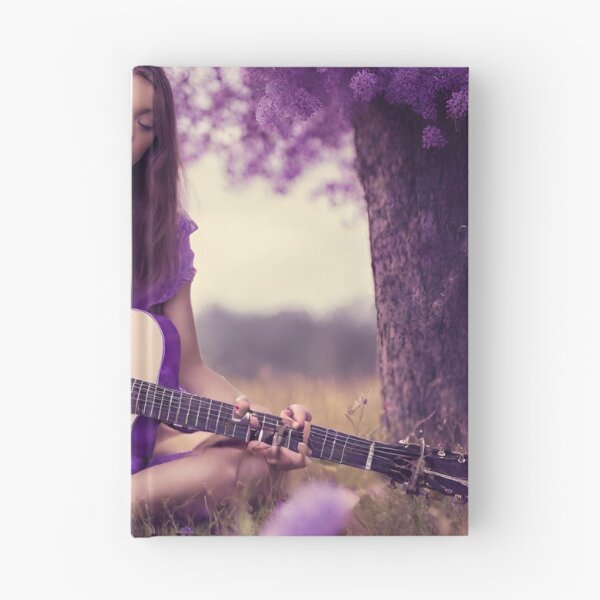 Item preview, Sexy girl plays the purple guitar. on the meadow. designed and sold by mariolasworld.