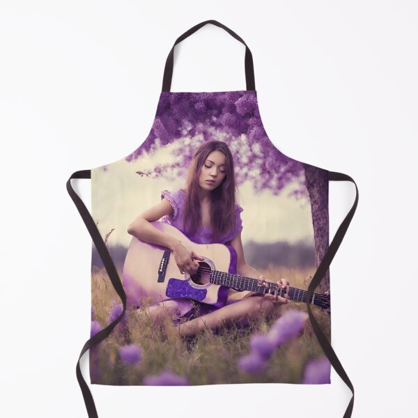 Item preview, Sexy girl plays the purple guitar. on the meadow. designed and sold by mariolasworld.
