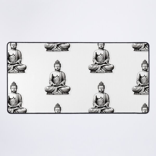 Item preview, Buddha Black White, young buddha stickers , positive sticker For Different Surfaces designed and sold by MartynGrey.