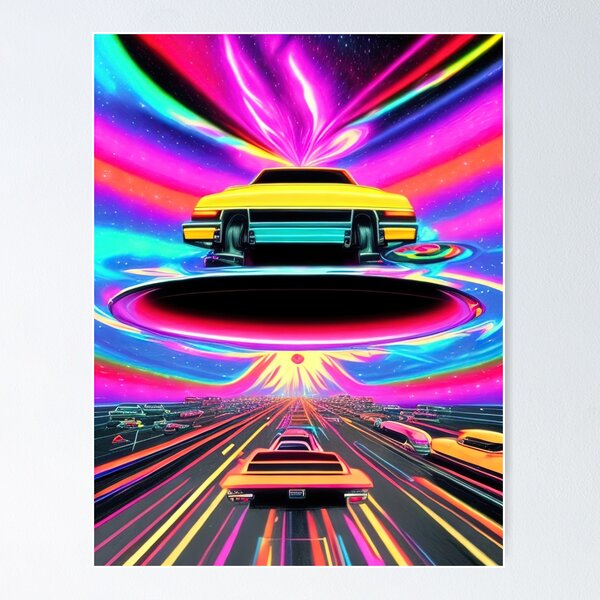 Item preview, Car Synthwave, neon, futurist, kids, game, children, future designed and sold by Cyber Kids.