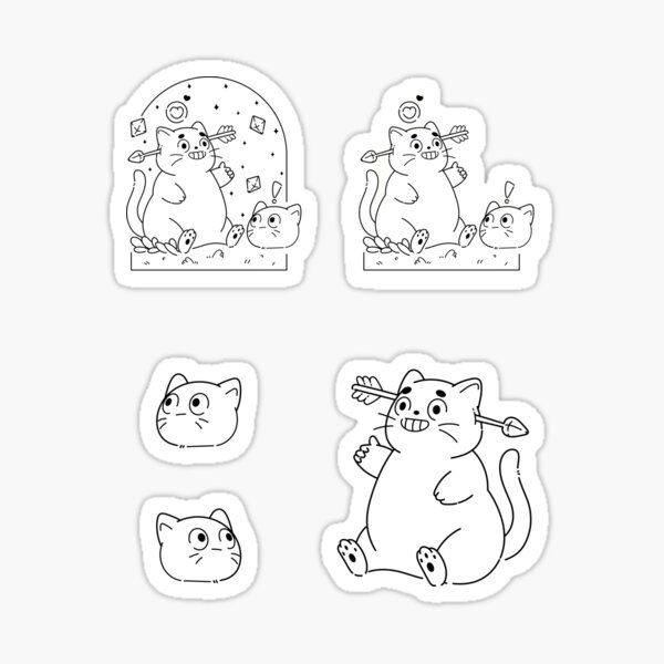 Item preview, Romantic Black Cat | Black & White designed and sold by ModesaDraw.
