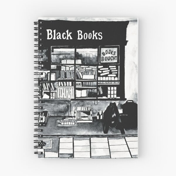 Item preview, Black Books, Shop front, ink painting. designed and sold by Lucy  Chambers.