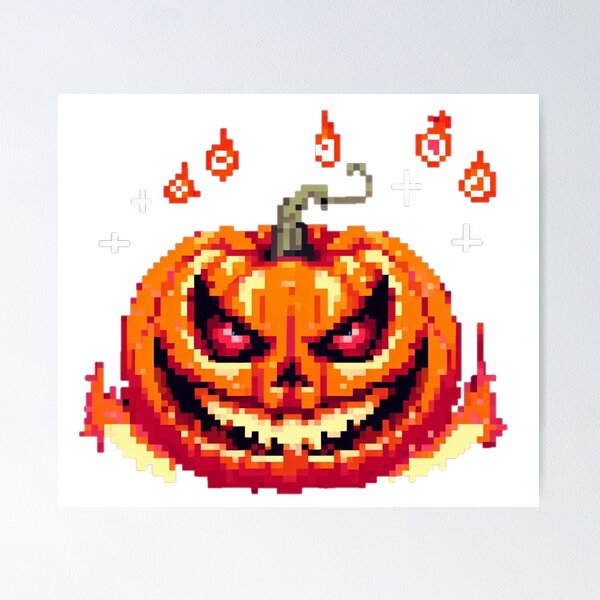 Item preview, Halloween pumpkin on fire with a scary smile designed and sold by Buy  Daddy⭐.