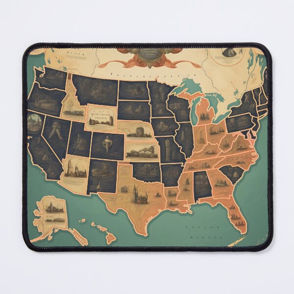 Item preview, Port Hole Drawings Map of U.S.A. designed and sold by dcrc.
