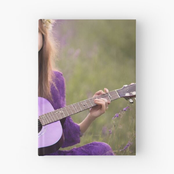 Item preview, Sexy girl plays the purple guitar. on the meadow. designed and sold by mariolasworld.