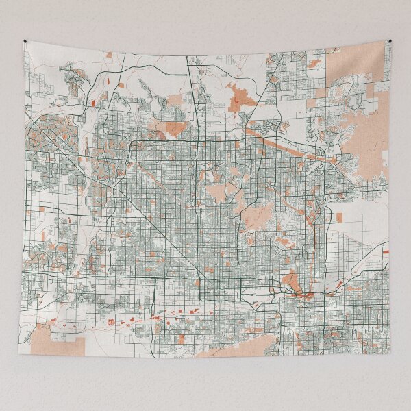 Item preview, Phoenix City Map of Arizona, USA - Bohemian designed and sold by deMAP.