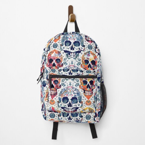 Item preview, Blue Orange Skull Pattern designed and sold by GooGooPop.