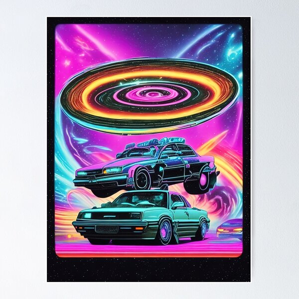 Item preview, Car Synthwave, neon, futurist, kids, game, children, future designed and sold by Cyber Kids.