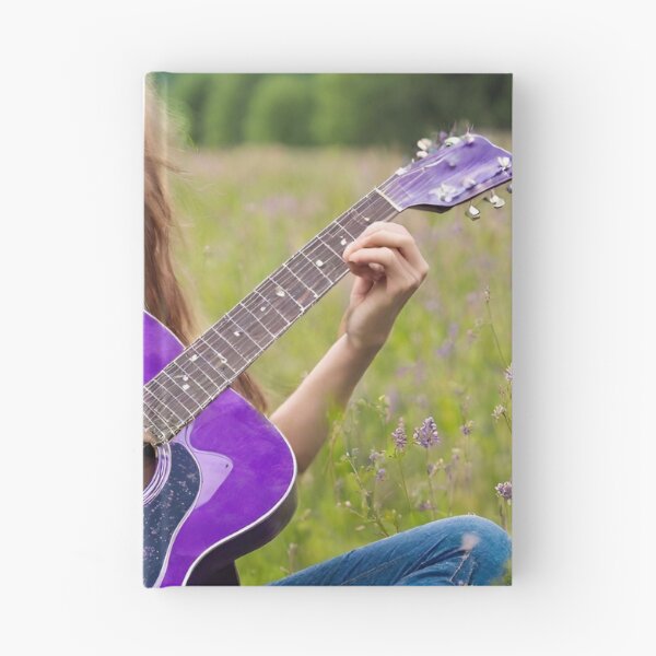 Item preview, Sexy girl plays the purple guitar. on the meadow. designed and sold by mariolasworld.