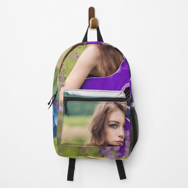 Item preview, Sexy girl plays the purple guitar. on the meadow. designed and sold by mariolasworld.