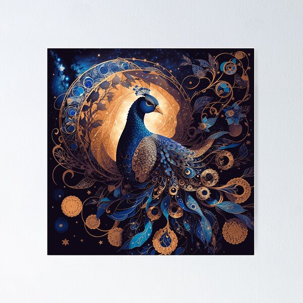 Item preview,  Peacock and flow designed and sold by ArtfullMinds.