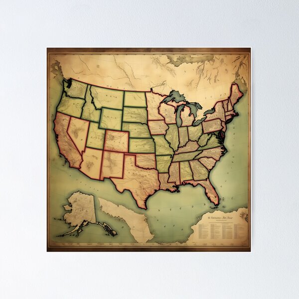 Item preview, Elementary Map of the U.S.A. designed and sold by dcrc.