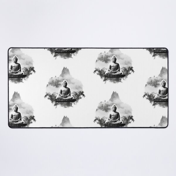 Item preview, Buddha Black White , Buddhist symbol, home decoration , For Different Surfaces designed and sold by MartynGrey.