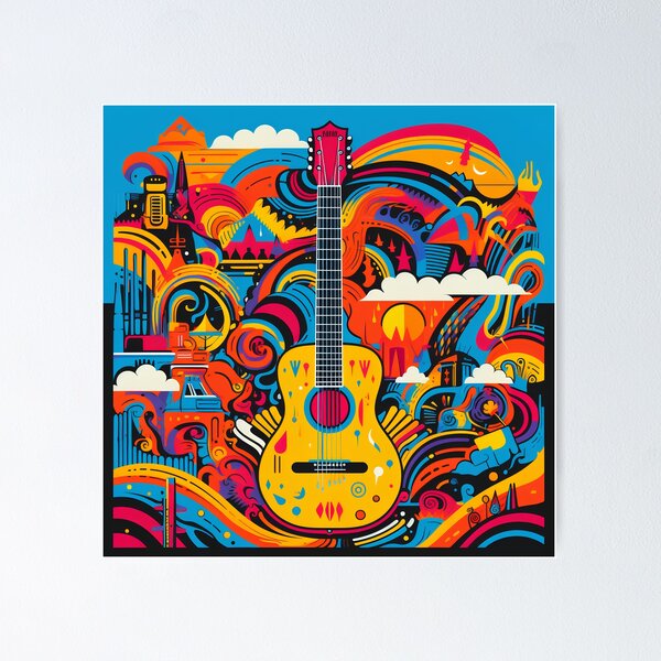 Item preview, Psychedelic Guitar  designed and sold by SipandStan.