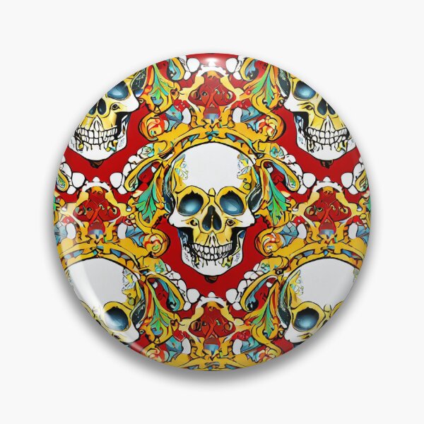 Item preview, Red Skulls Pattern designed and sold by GooGooPop.
