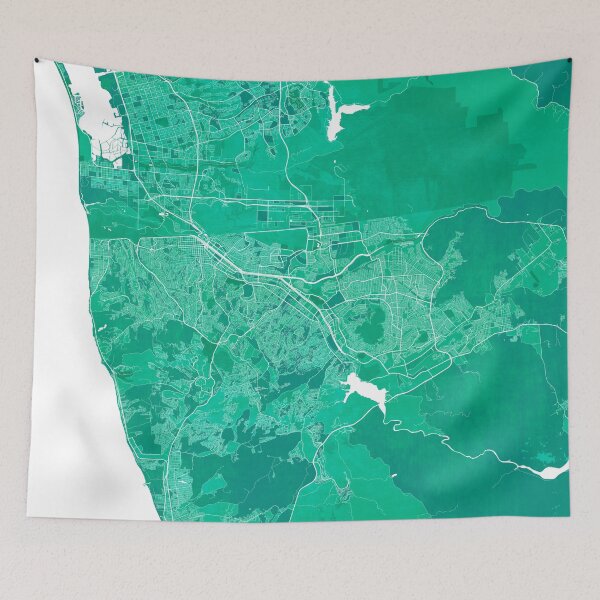 Item preview, Tijuana City Map of Mexico - Watercolor designed and sold by deMAP.