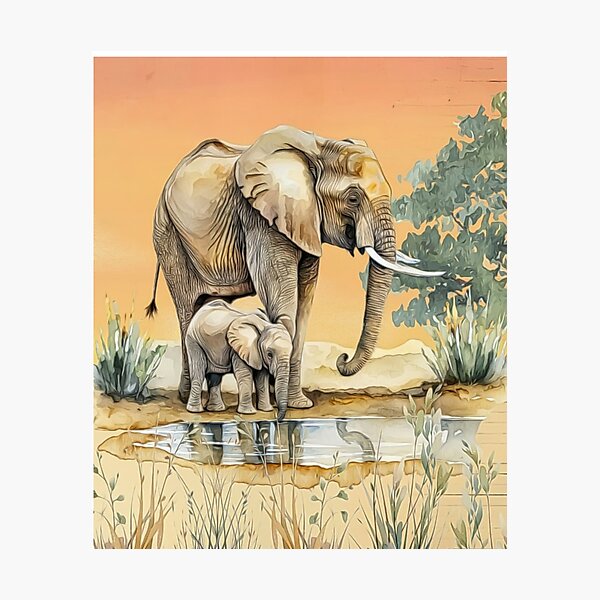 Item preview, Elephants In Nature designed and sold by HappyLifeCreate.