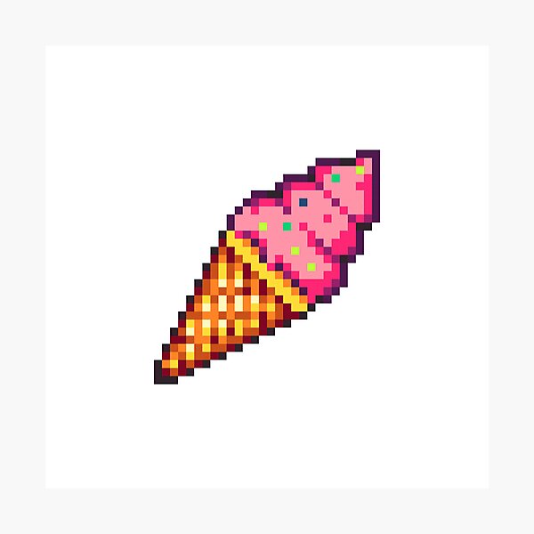 Item preview, ice cream pixel art designed and sold by BashPIXIE.