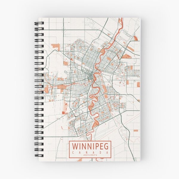 Item preview, Winnipeg City Map of Manitoba, Canada - Bohemian designed and sold by deMAP.