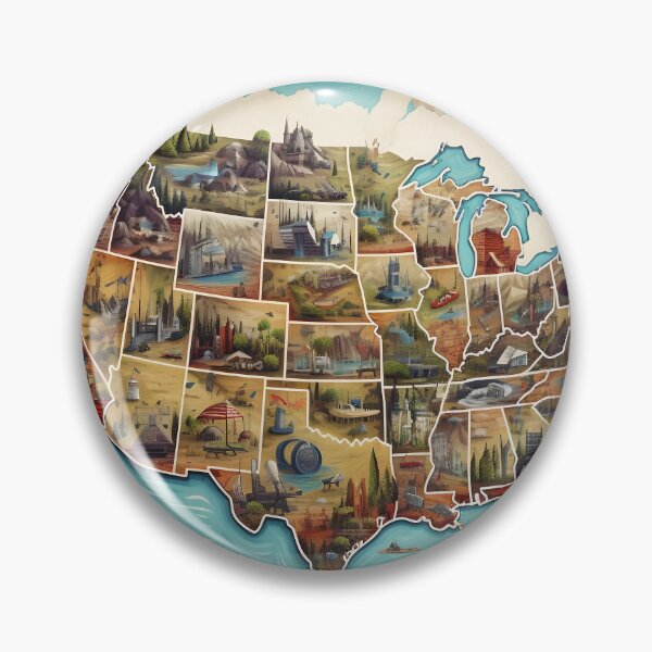 Item preview, Artistic Map of the U.S.A. designed and sold by dcrc.