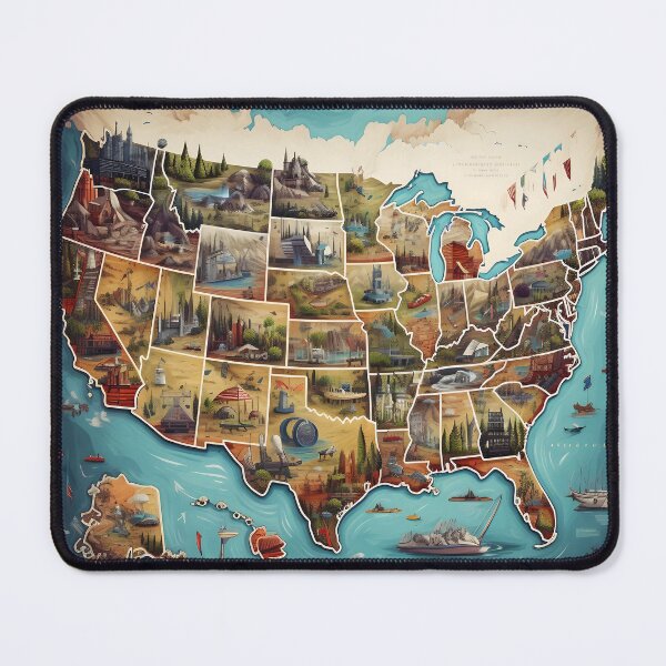 Item preview, Artistic Map of the U.S.A. designed and sold by dcrc.