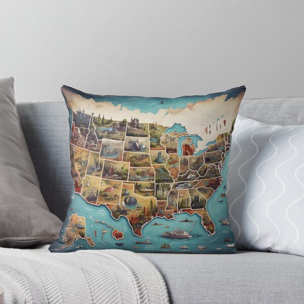 Item preview, Artistic Map of the U.S.A. designed and sold by dcrc.