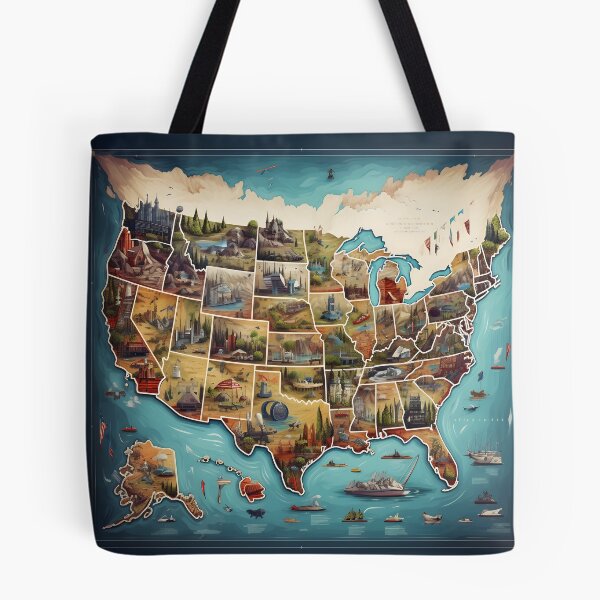 Item preview, Artistic Map of the U.S.A. designed and sold by dcrc.