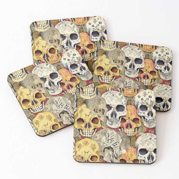 Item preview, Grunge Skulls Pattern designed and sold by GooGooPop.