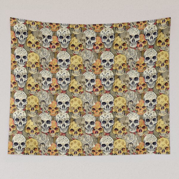 Item preview, Grunge Skulls Pattern designed and sold by GooGooPop.