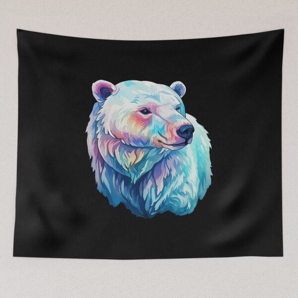 Item preview,  Polar Bear Elegance in Winter Wonderland Hues Watercolor designed and sold by meganohm.
