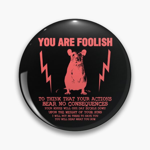 Item preview, You Are Foolish Rat Quote designed and sold by VintageMedatsu.