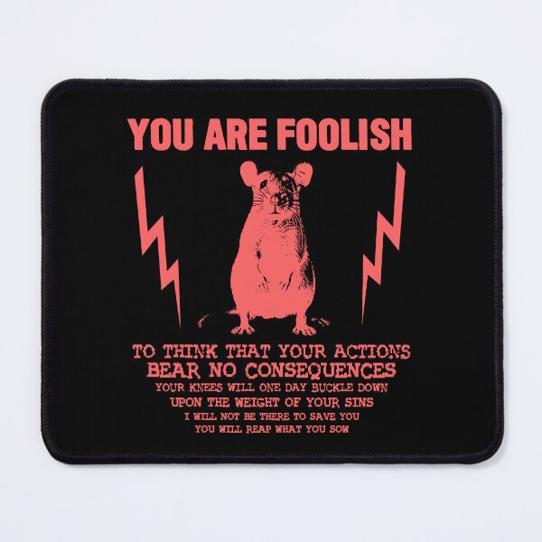 Item preview, You Are Foolish Rat Quote designed and sold by VintageMedatsu.