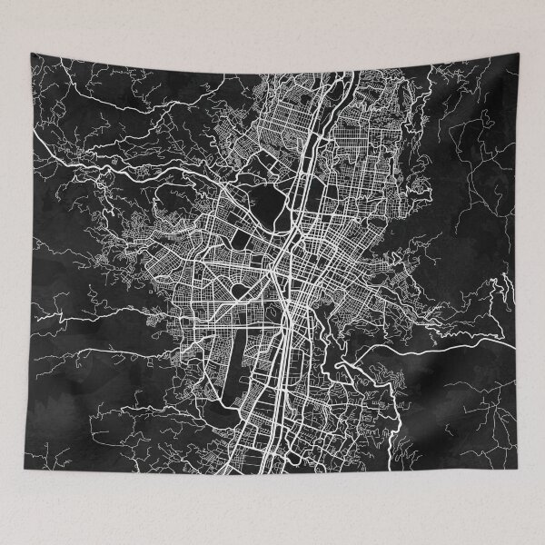 Item preview, Medellin City Map of Colombia - Dark designed and sold by deMAP.